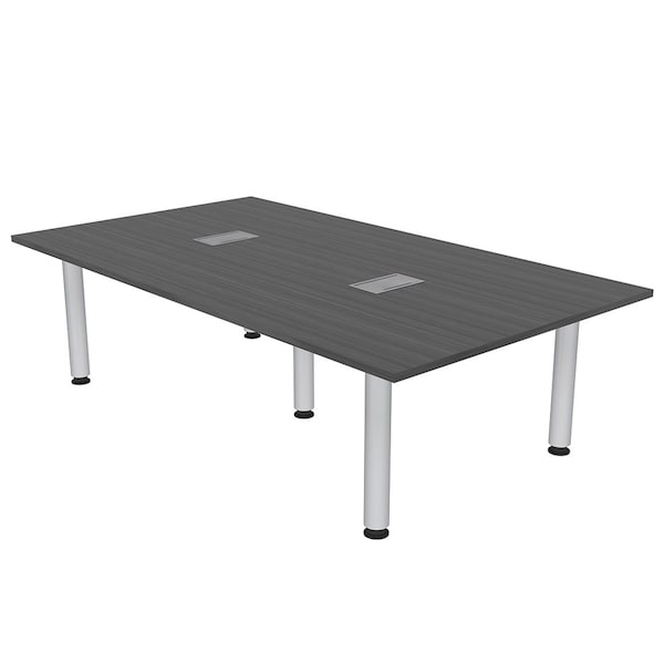 47.25 in W, 84 in L, 29 in H, Engineered Wood Top, Grey